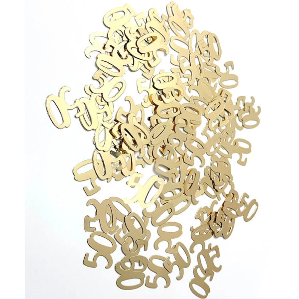 Golden table confetti