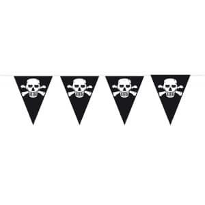 PIRATE SKULL & CROSSBONES TRIANGLE PARTY BUNTING - 10M