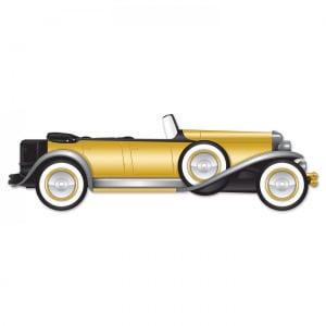 1920'S GREAT GATSBY JOINTED GOLD ROADSTER - 1.3M X 30CM