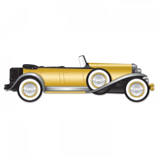1920'S GREAT GATSBY JOINTED GOLD ROADSTER - 1.3M X 30CM