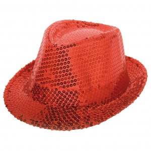 DELUXE RED SEQUIN TRILBY