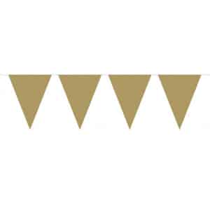 GOLD METALLIC TRIANGLE PARTY BUNTING - 10M