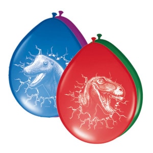 6 X DINOSAUR LOST WORLD DELUXE PARTY BALLOONS - 30CM
