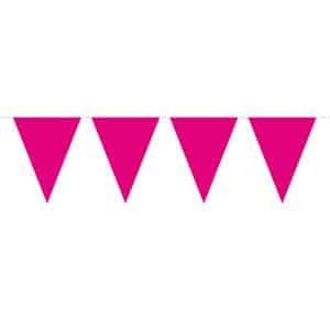 HOT PINK MINI TRIANGLE PARTY BUNTING - 3M
