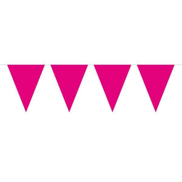 HOT PINK MINI TRIANGLE PARTY BUNTING - 3M