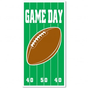 AMERICAN FOOTBALL SUPER BOWL "GAME DAY" DOOR COVER - 76CM X 1.83M