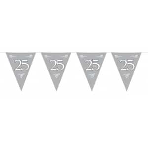 25TH SILVER ANNIVERSARY TRIANGLE PARTY BUNTING - 10M