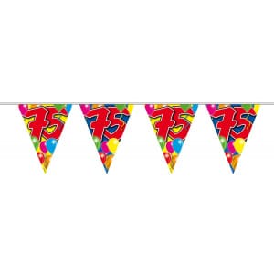 75TH BIRTHDAY TRIANGLE PARTY BUNTING BALLOON DESIGN - 10M