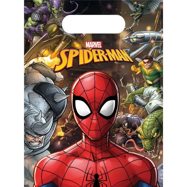 6 X MARVEL SPIDER-MAN PARTY / LOOT BAGS - 29CM