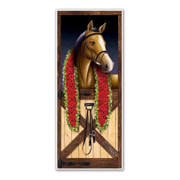 RACE NIGHT HORSE RACING DOOR COVER - 76CM X 1.83M