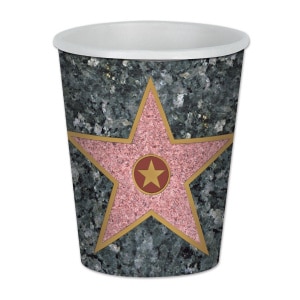 8 X HOLLYWOOD STAR PARTY CUPS - 266ML