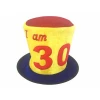 30TH BIRTHDAY COLOURFUL PARTY TOP HAT