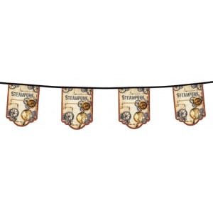 VICTORIAN STEAMPUNK PARTY BUNTING - 4M