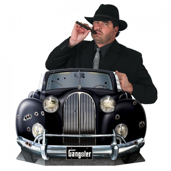 1920'S GANGSTER CAR PHOTO PROP - 94CM X 64CM