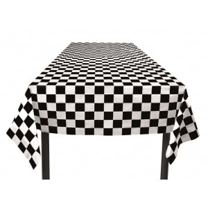 CHEQUERED RACING FLAG PARTY TABLECLOTH - 1.3M x 1.8M