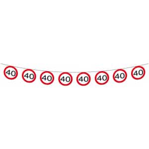 40TH BIRTHDAY TRAFFIC SIGN PARTY BANNER - 12M