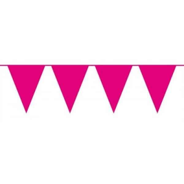 HOT PINK XL TRIANGLE PARTY BUNTING - 10M