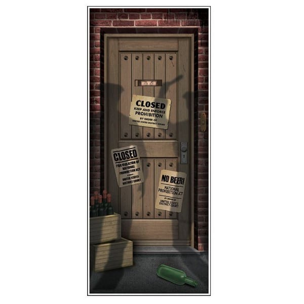 1920'S PROHIBITION SPEAKEASY DOOR COVER - 76CM X 1.83M