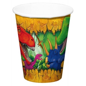 6 X DINOSAUR LOST WORLD PARTY CUPS - 250ML