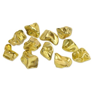 10 X SMALL PIRATE GOLD NUGGETS TABLE DECORATIONS
