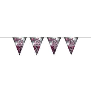 SWEET 16 BIRTHDAY TRIANGLE PARTY BUNTING - 10M