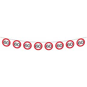 60TH BIRTHDAY TRAFFIC SIGN PARTY BANNER - 12M