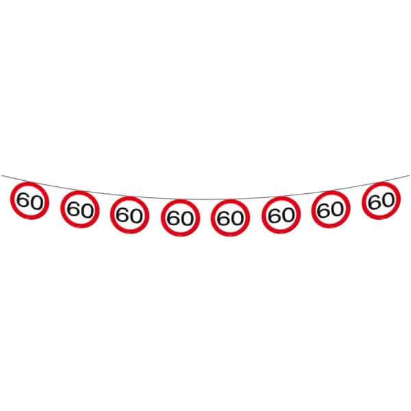 60TH BIRTHDAY TRAFFIC SIGN PARTY BANNER - 12M