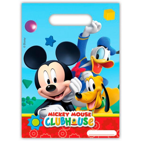 6 X DISNEY MICKEY MOUSE CLUBHOUSE PARTY / LOOT BAGS - 23CM