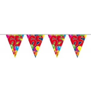 65TH BIRTHDAY TRIANGLE PARTY BUNTING BALLOON DESIGN - 10M