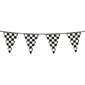 CHEQUERED RACING FLAG PARTY BUNTING - 6M