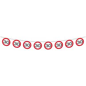 30TH BIRTHDAY TRAFFIC SIGN PARTY BANNER - 12M