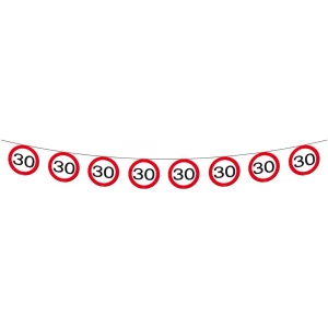 30TH BIRTHDAY TRAFFIC SIGN PARTY BANNER - 12M