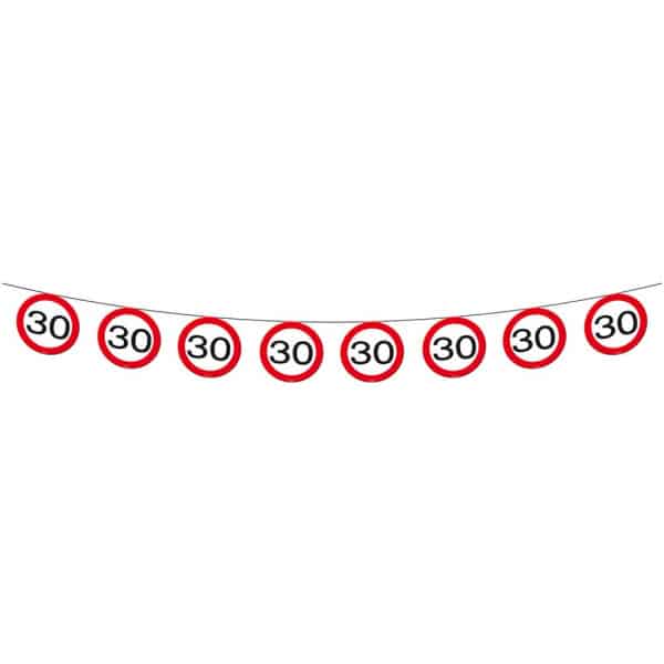30TH BIRTHDAY TRAFFIC SIGN PARTY BANNER - 12M