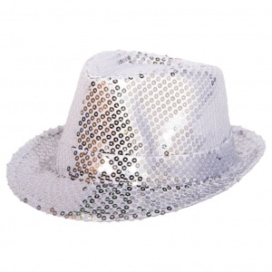 DELUXE SILVER SEQUIN TRILBY