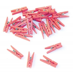 PINK MINI CLOTHES PEGS FOR PICTURES & DECORATIONS