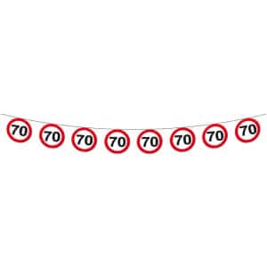 70TH BIRTHDAY TRAFFIC SIGN PARTY BANNER - 12M