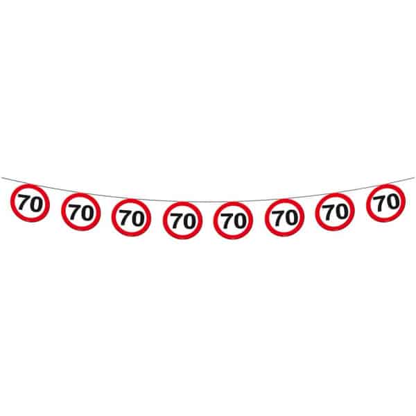 70TH BIRTHDAY TRAFFIC SIGN PARTY BANNER - 12M