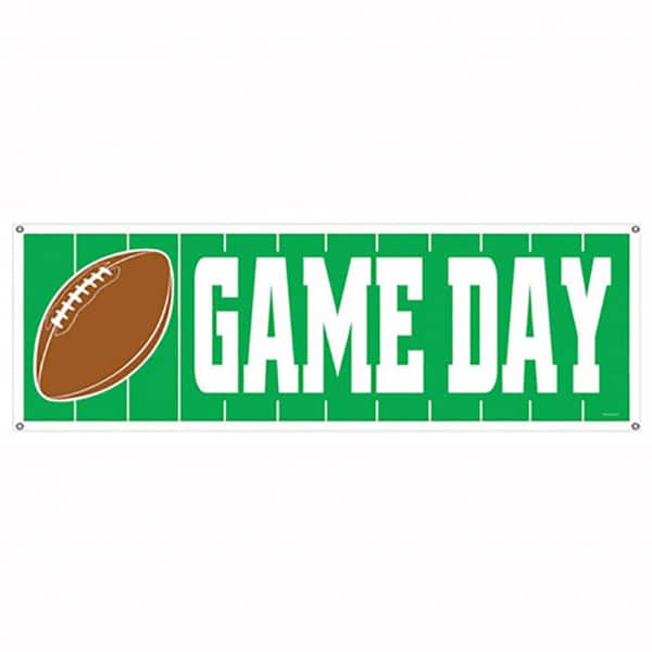 AMERICAN FOOTBALL SUPER BOWL "GAME DAY" BANNER - 76CM X 1.5M