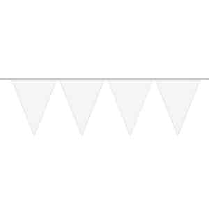 WHITE MINI TRIANGLE PARTY BUNTING - 3M