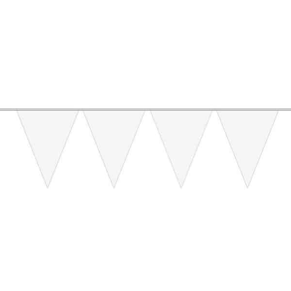 WHITE MINI TRIANGLE PARTY BUNTING - 3M