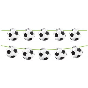 FOOTBALL SHAPES PARTY BANNER - 10M