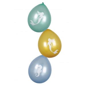 6 x MERMAID UNDER THE SEA PARTY BALLOONS