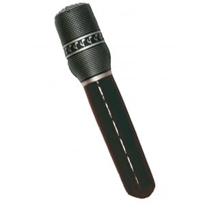 INFLATABLE BLACK MICROPHONE - 31CM