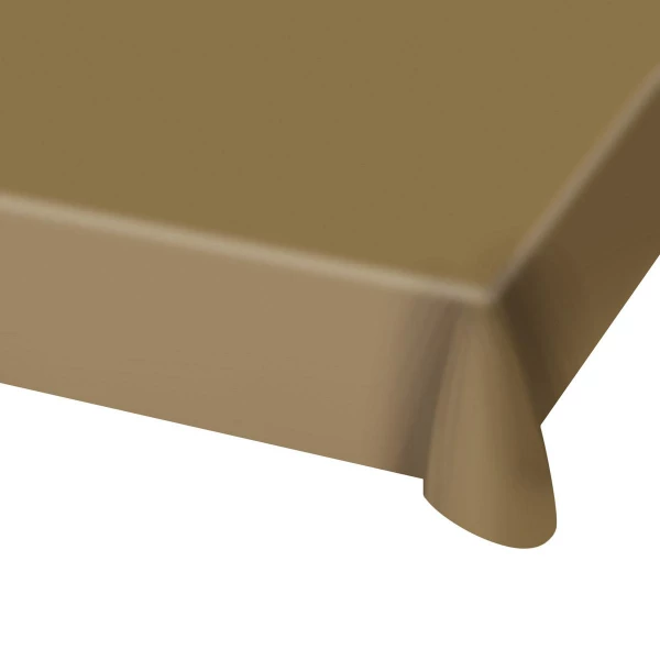 GOLD PARTY TABLECLOTH 1.3M X 1.8M