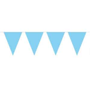 BABY BLUE MINI TRIANGLE PARTY BUNTING - 3M
