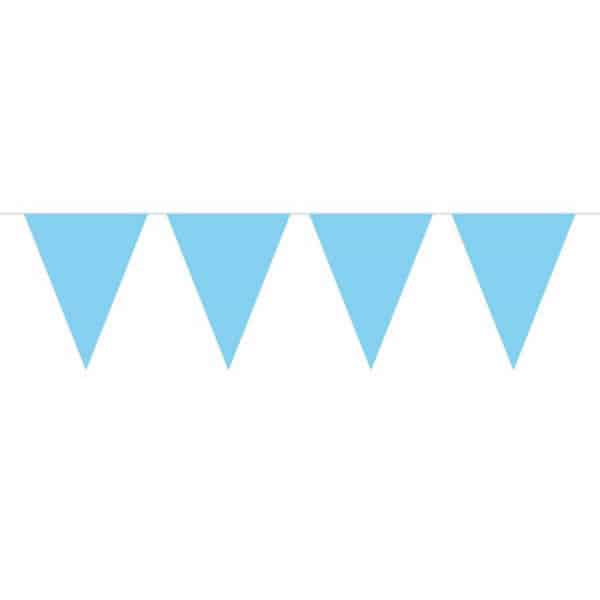 BABY BLUE MINI TRIANGLE PARTY BUNTING - 3M