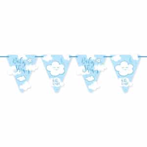 BABY SHOWER BLUE BABY BOY TRIANGLE FLAG BUNTING - 6M