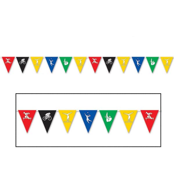 INTERNATIONAL GAMES TRIANGLE PARTY BANNER - 3.6M