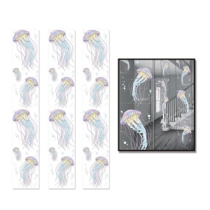 3 X UNDER THE SEA JELLYFISH HANGING PARTY PANELS - 1.83M X 30CM
