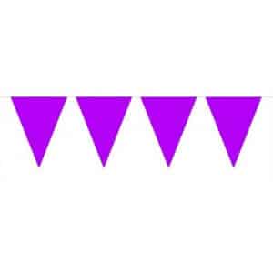 PURPLE XL TRIANGLE PARTY BUNTING - 10M